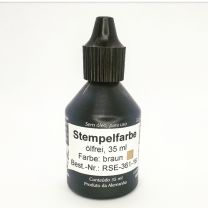 Ink for refill, woodhandles and most selfinkers, 35 ml Brown