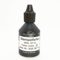 Ink for refill, woodhandles and most selfinkers, 35 ml Turquoise