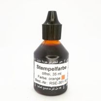 Ink for refill, woodhandles and most selfinkers, 35 ml Orange